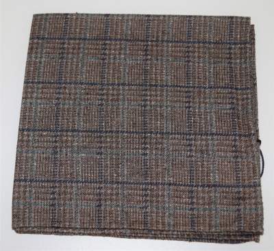  Bruine geruite pochet Profuomo - PPQN30006D 