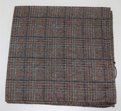 Brown checkered pocket square Profuomo - PPQN30006D