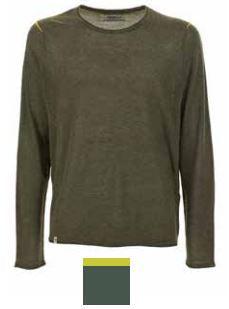  Groene slim fit crew neck trui Fredmello - 17MG/2001 
