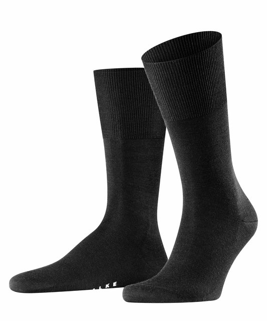 Black merino-cotton socks Falke Airport - 14435/3000