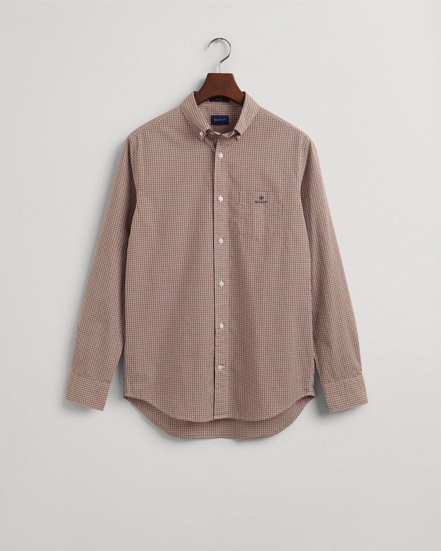 Orange checkered cotton regular fit shirt Gant - 3220048/822