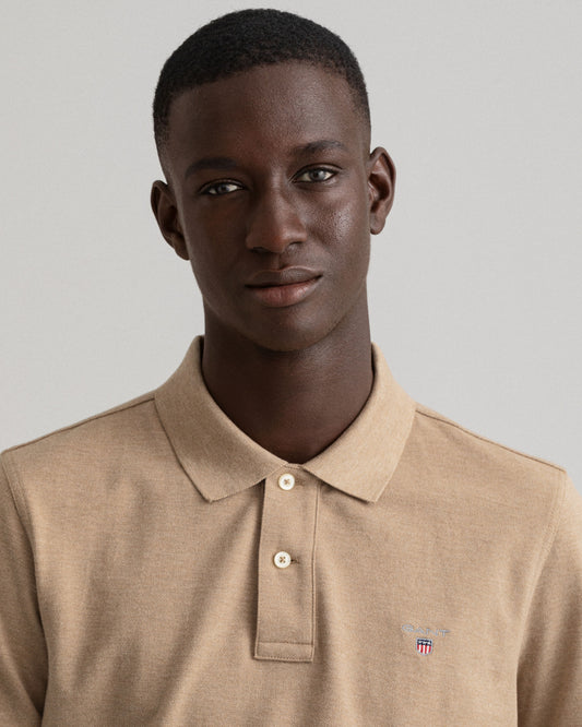 Beige cotton regular fit polo Gant - 2201/296
