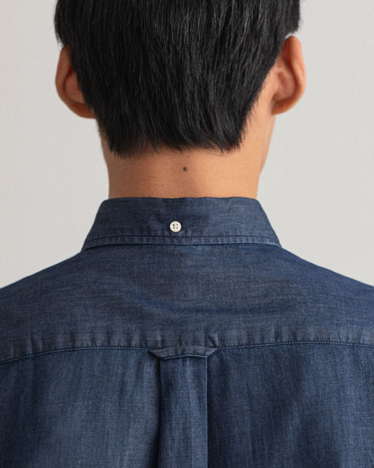 Dark indigo cotton regular fit shirt Gant - 3040520/989