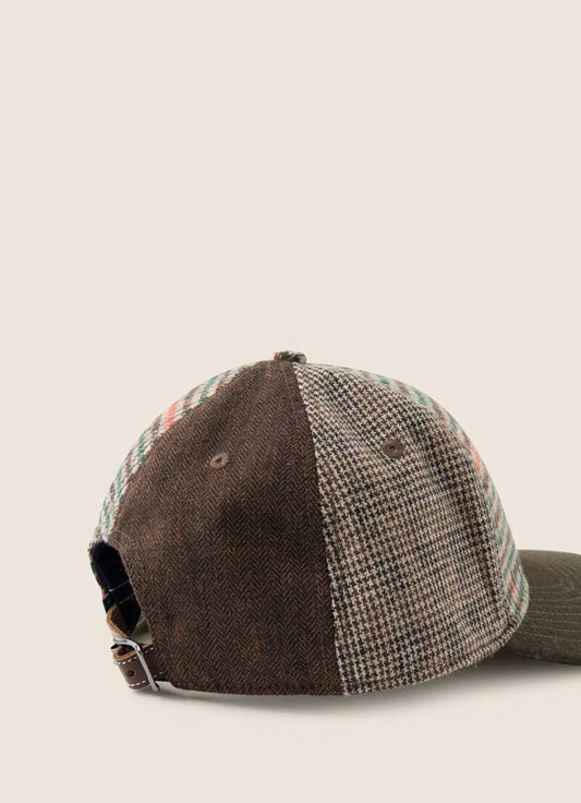 Brown patchwork tweed cap Hackett - HM042357/878