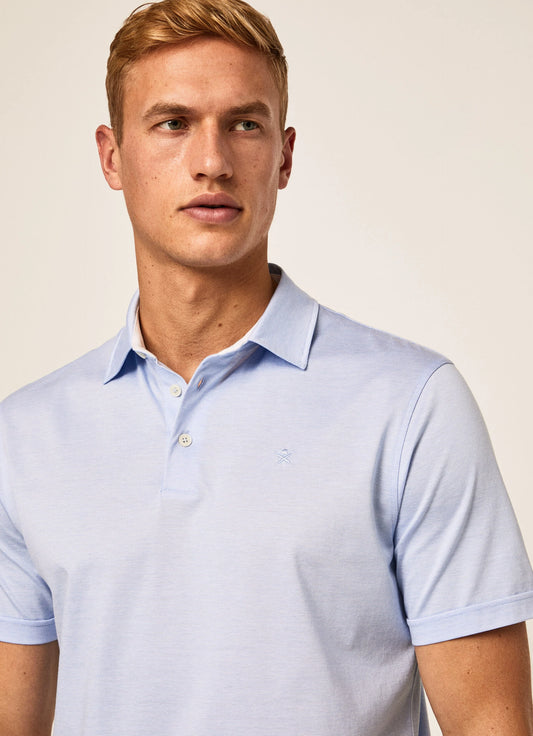  Lichtblauwe katoenen polo Hackett - HM563120/502 