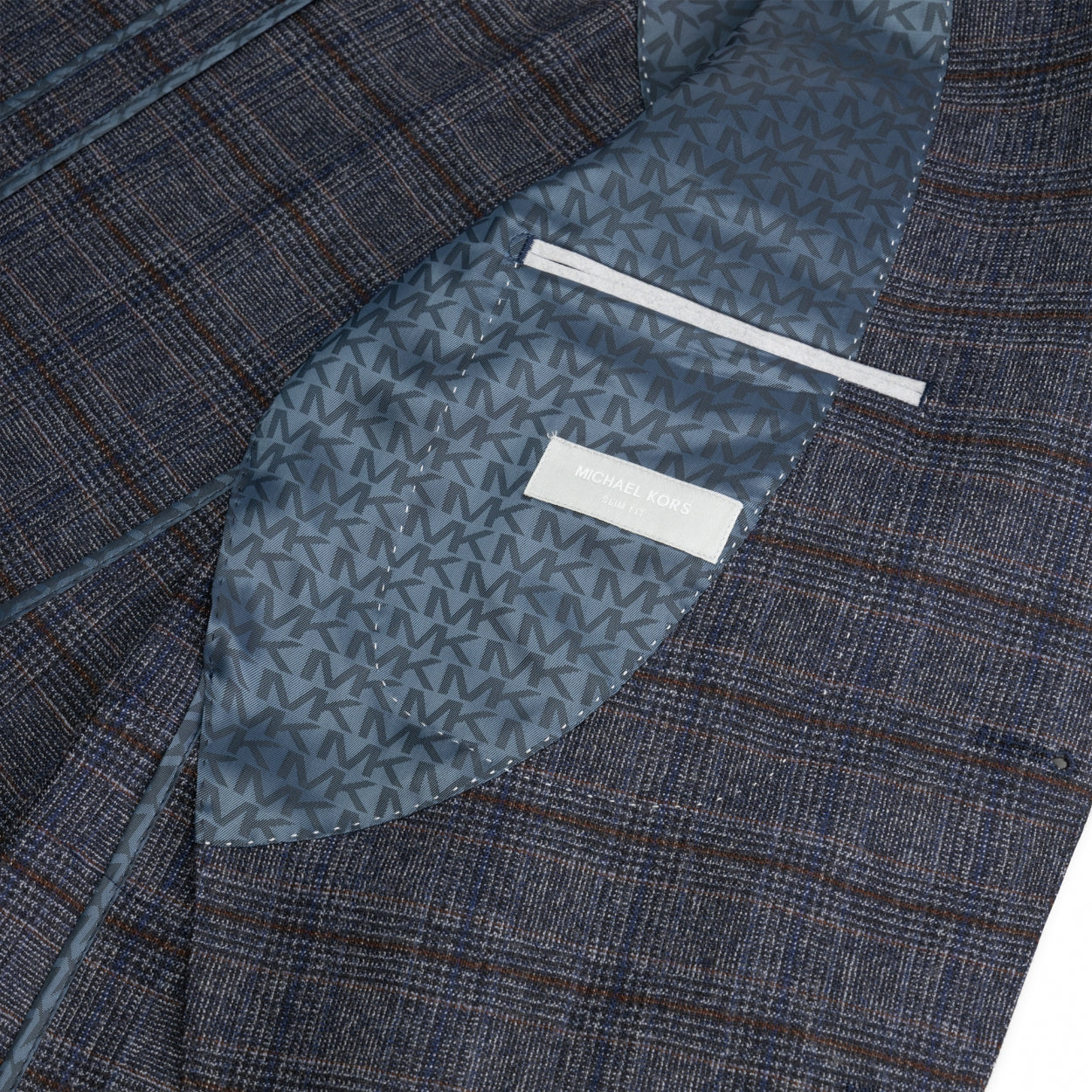 Blue checkered slim fit jacket Michael Kors - MK0BL01013/411