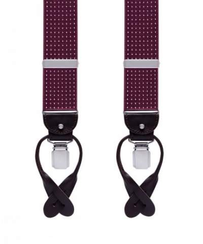 Burgundy pindot braces Profuomo - PP1L00003A-B-C