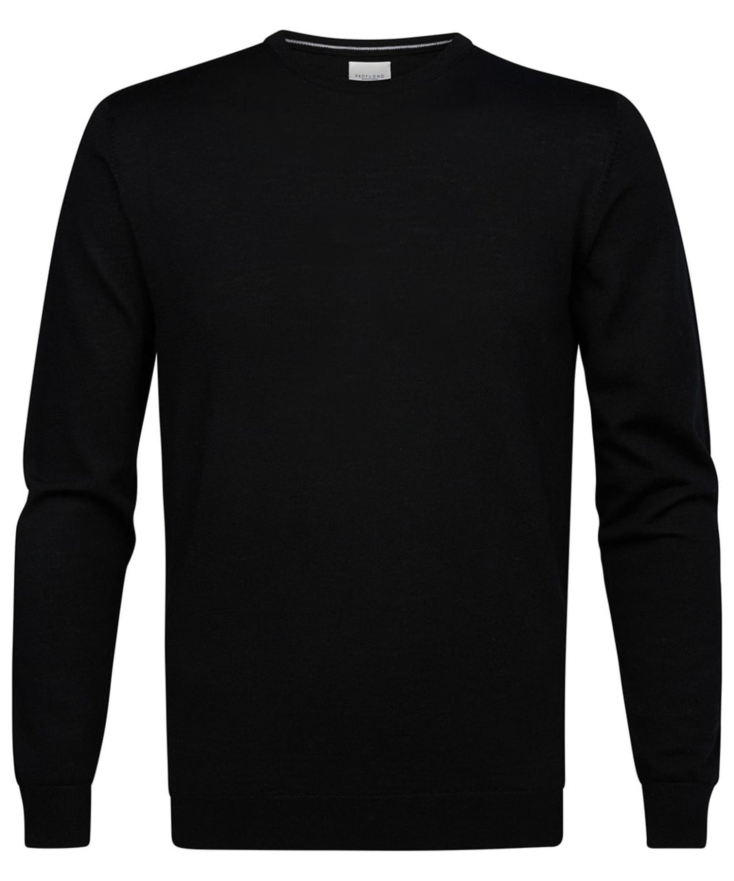 Black woolen crew neck pullover Profuomo - PP2J00005B-C