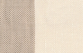 Beige gestreepte katoen-linnen stropdas Profuomo - PPTA1A007B