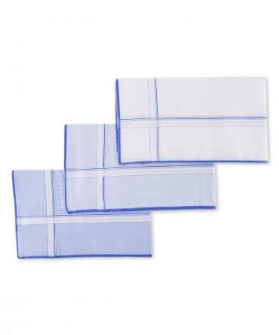 3-Pack white-blue cotton handkerchiefs Profuomo - PPUO00002A