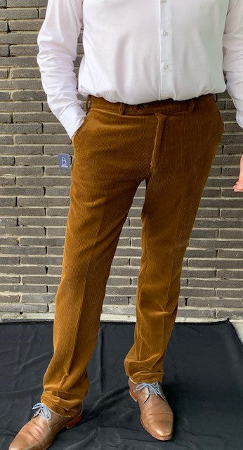 Rust corduroy regular fit trousers Dangio Per Steff - 0212/518