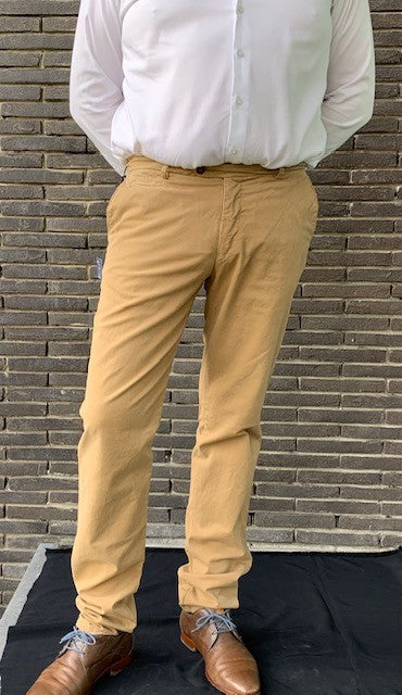 Beige cotton regular fit trousers Wayne Per Steff - 1175/817