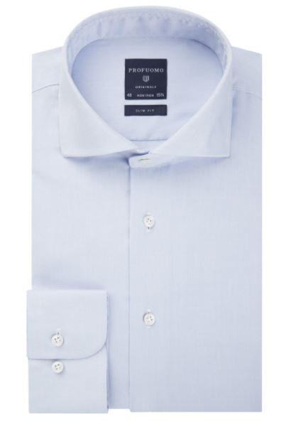 Lightblue cotton slim fit shirt Profuomo - PP0H0A001-2-3