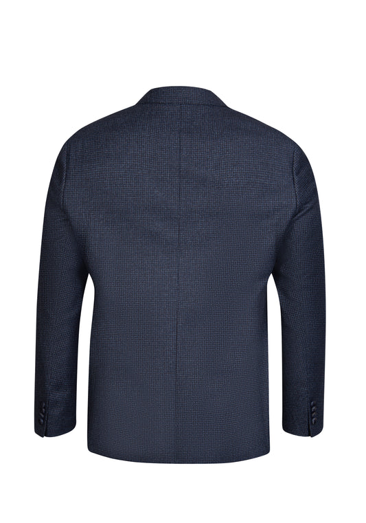 Blue checkered tailored fit suit Roy Robson - 07111/G410