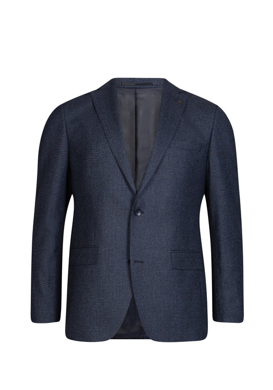 Blue checkered tailored fit suit Roy Robson - 07111/G410