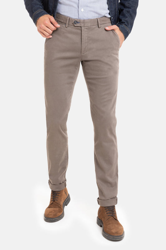Brown cotton slim fit trousers Sidney Zilton - 18/471