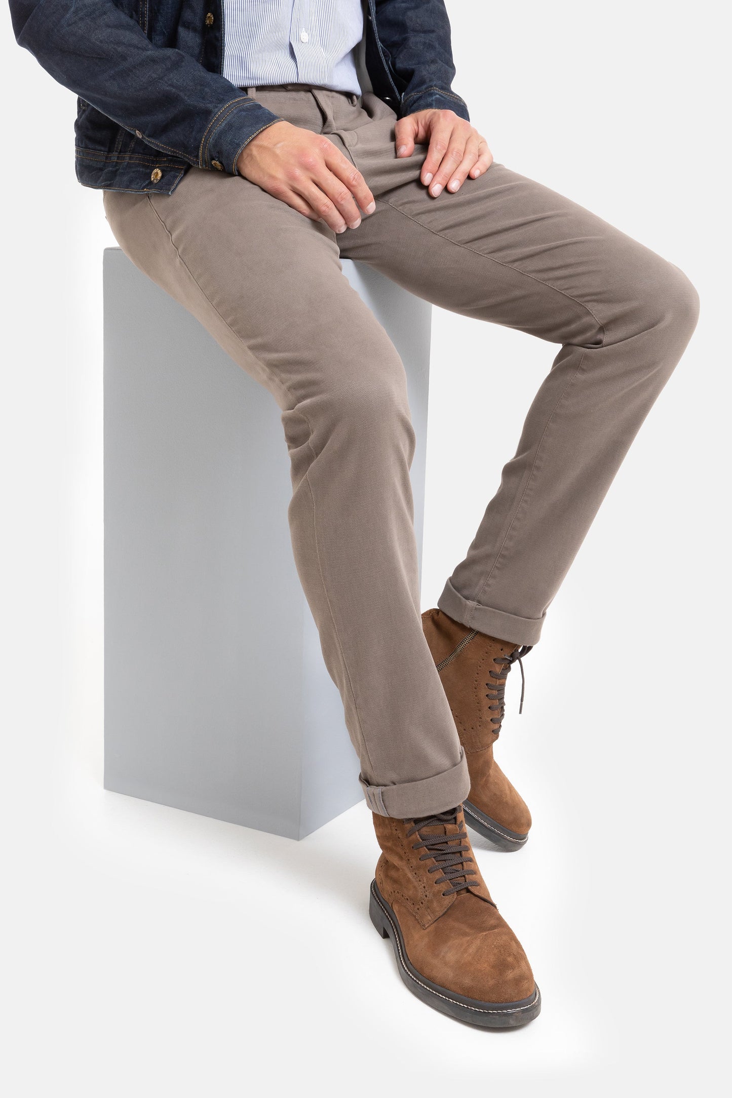 Brown cotton slim fit trousers Sidney Zilton - 18/471