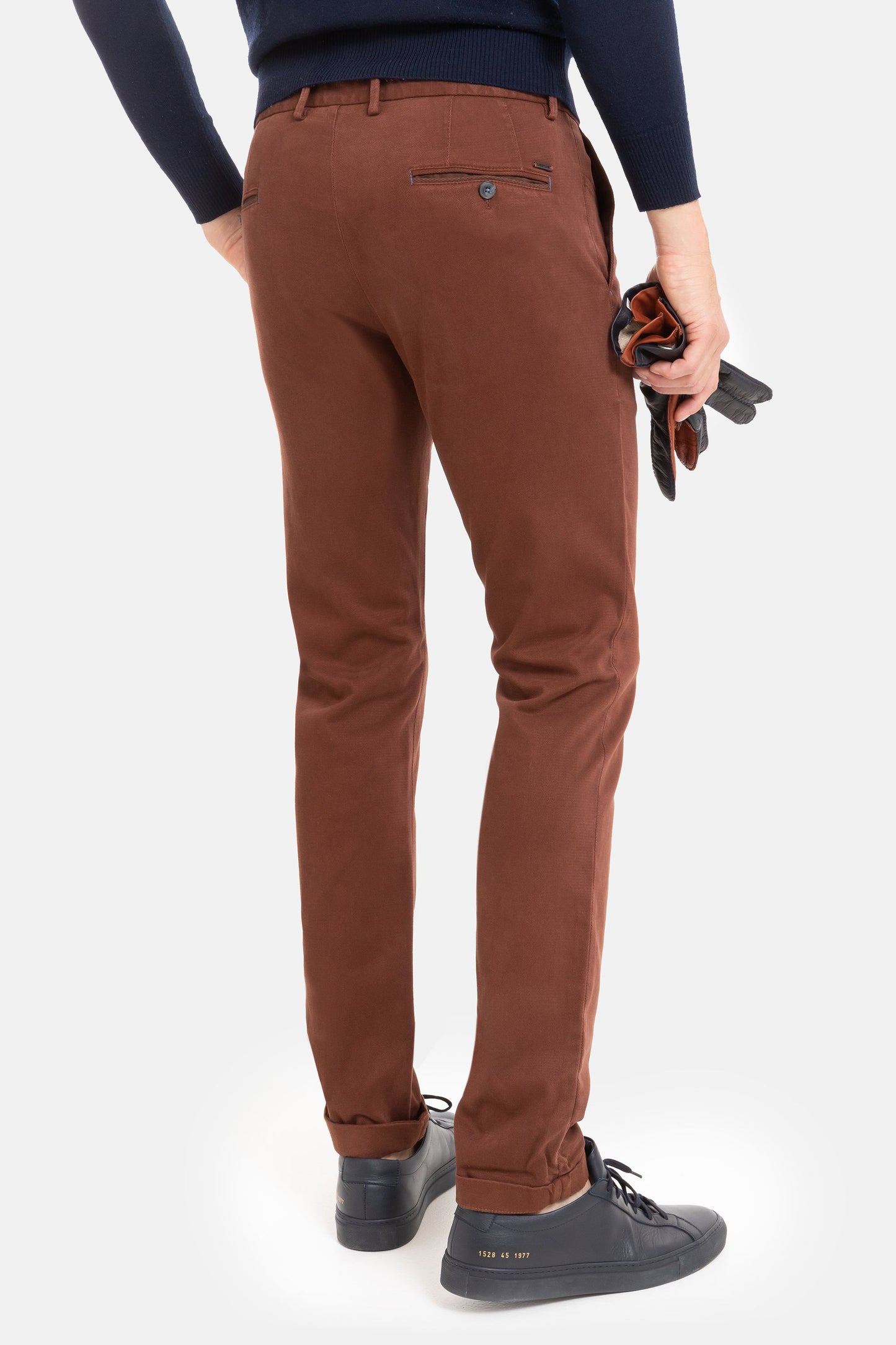 Brown cotton slim fit trousers Sidney Zilton - 18/471