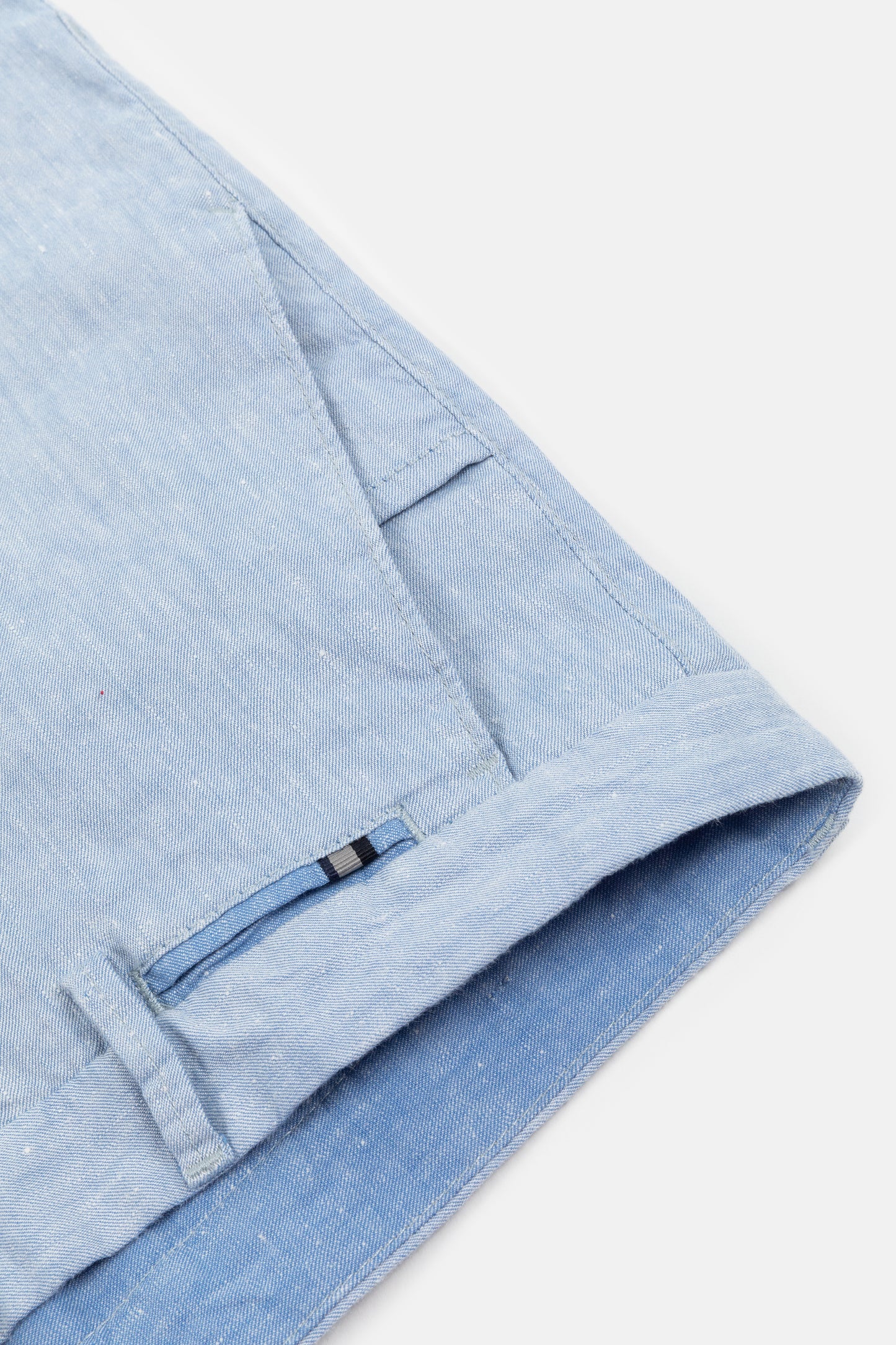 Light blue cotton linnen slim fit trousers Sidney Zilton - 37/303