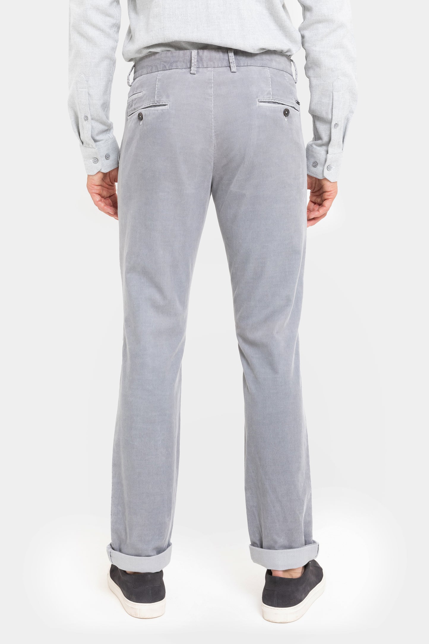 Light grey corduroy slim fit trousers Sidney Zilton - 57/203