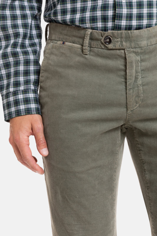 Olive corduroy slim fit trousers Sidney Zilton - 57/563