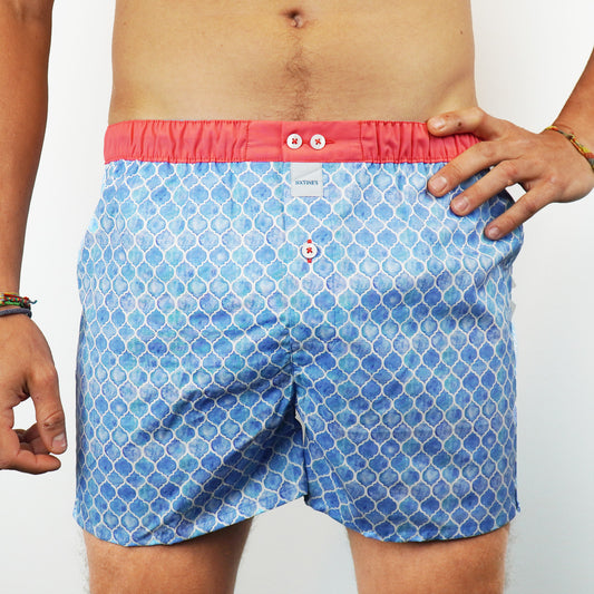 Blue boxershort with print Sixtine's - Isabelle 03