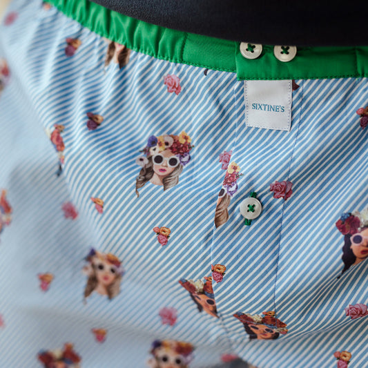  Blauwe boxershort met meisjes Sixtine's - Jill 