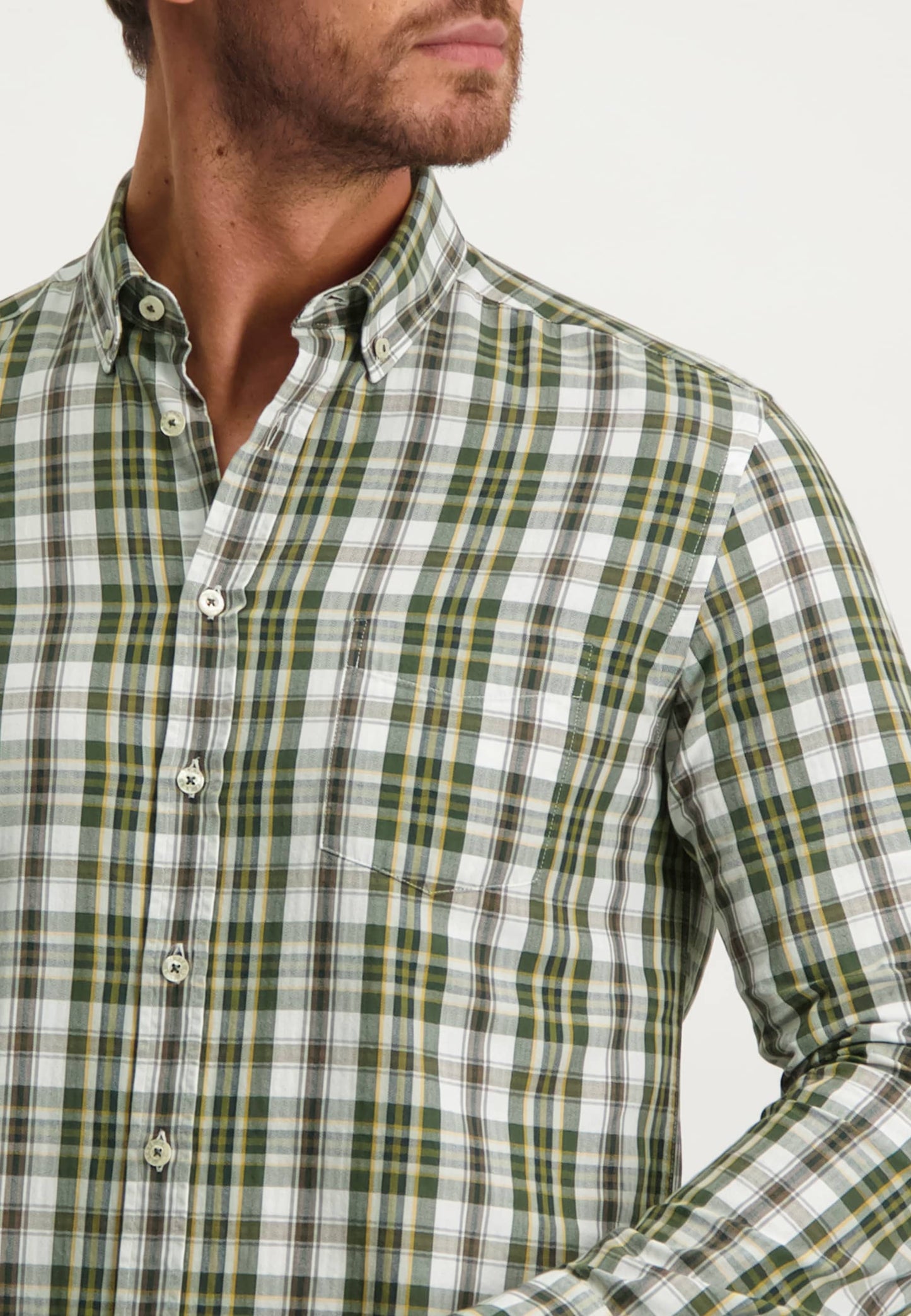 Green checkered regular fit shirt State of Art - 22225/1123