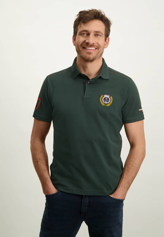 Green cotton regular fit polo State of Art - 13968/3900
