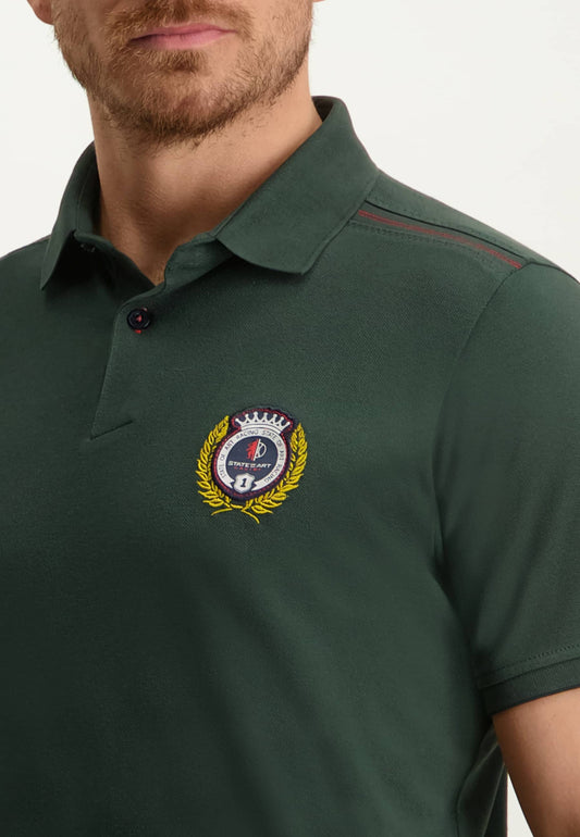 Groene katoenen regular fit polo State of Art - 13968/3900