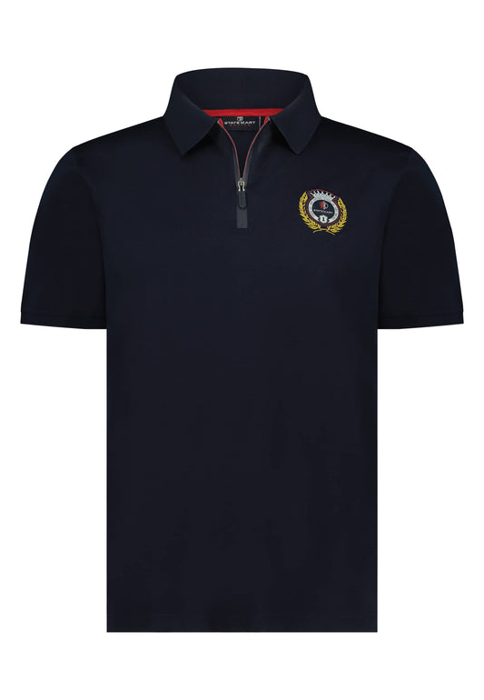 Navy katoenen regular fit polo State of Art - 13965/5900