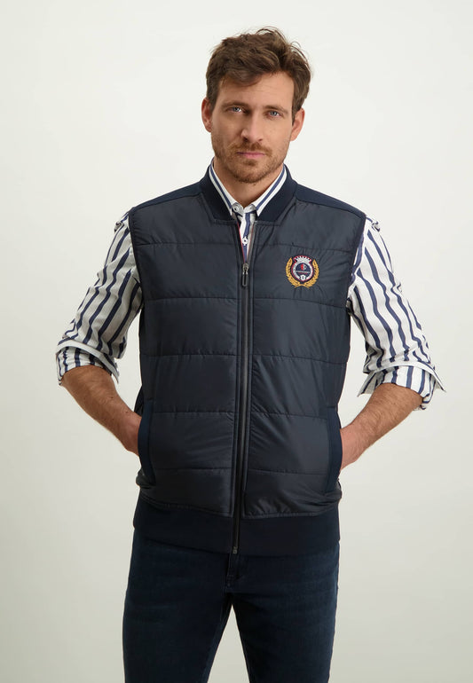 Navy cotton bodywarmer State of Art - 13975/5900