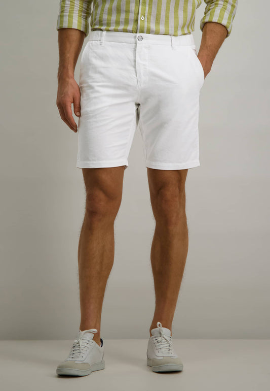 Witte katoenen linnen shorts State of Art - 12628/1100