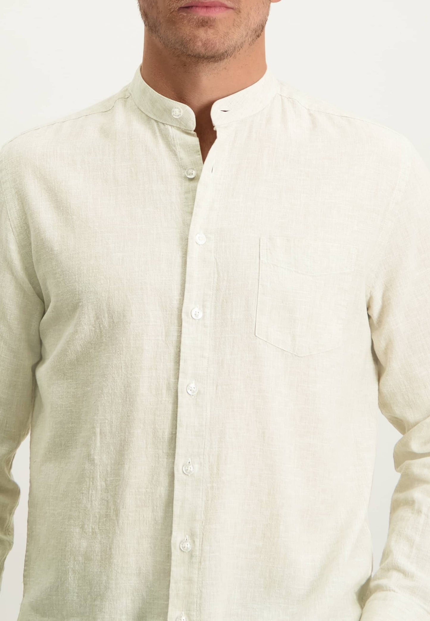 Sand cotton linnen regular fit shirt State of Art - 13237/1611