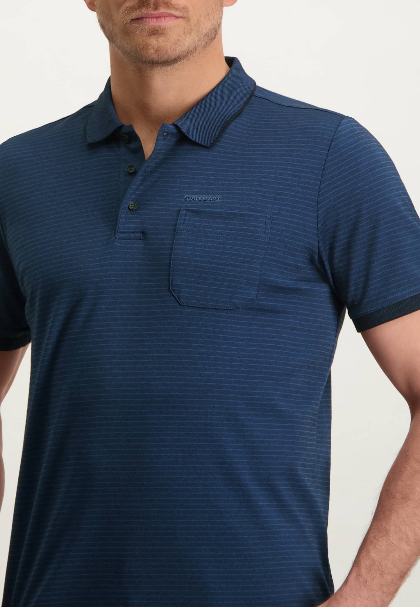 Blue striped polo State of Art - 13446/5957