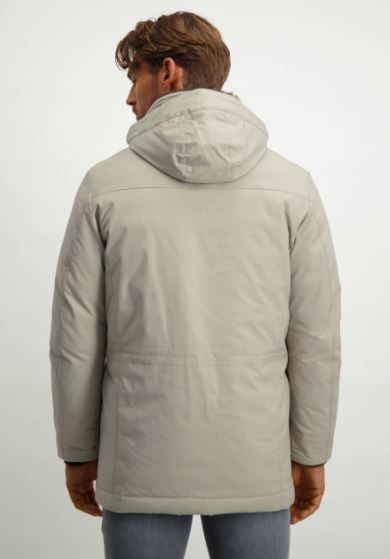 Beige outdoor jacket with detachable hood State of Art - 21512