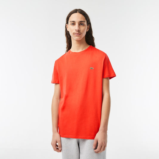 Orange cotton crew neck T-shirt Lacoste - TH6709/02K