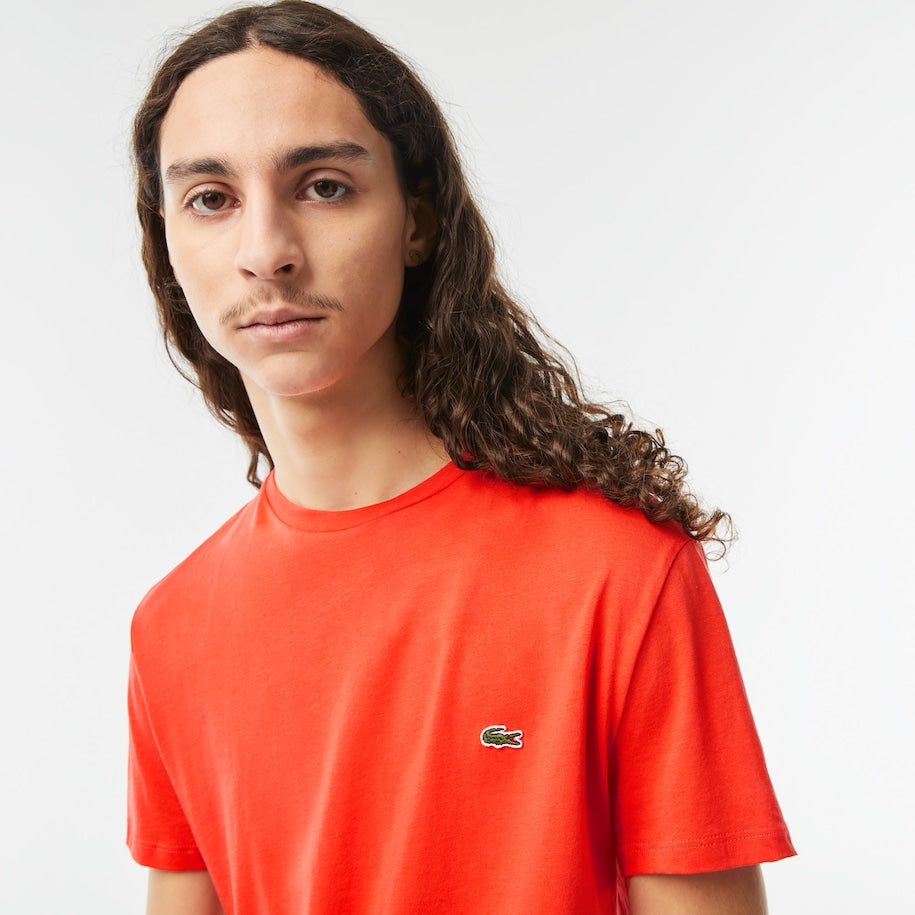 Orange cotton crew neck T-shirt Lacoste - TH6709/02K