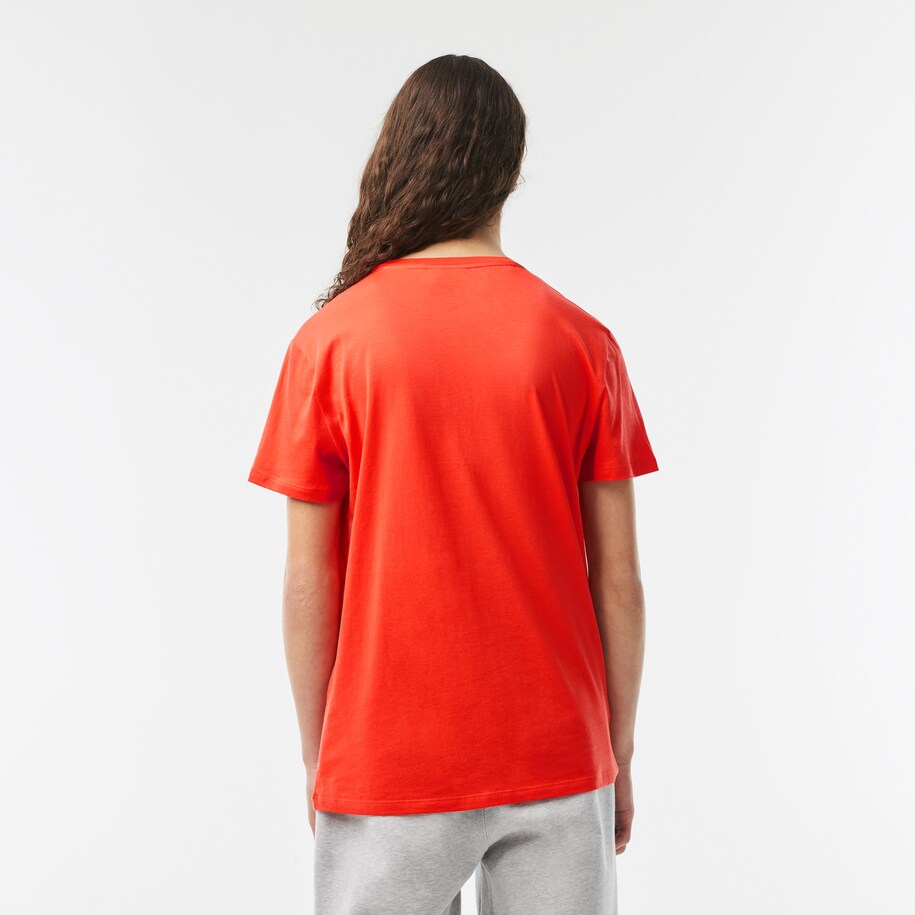 Orange cotton crew neck T-shirt Lacoste - TH6709/02K