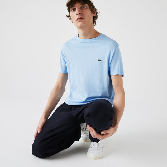 Light blue cotton crew neck T-shirt Lacoste - TH6709/HBP