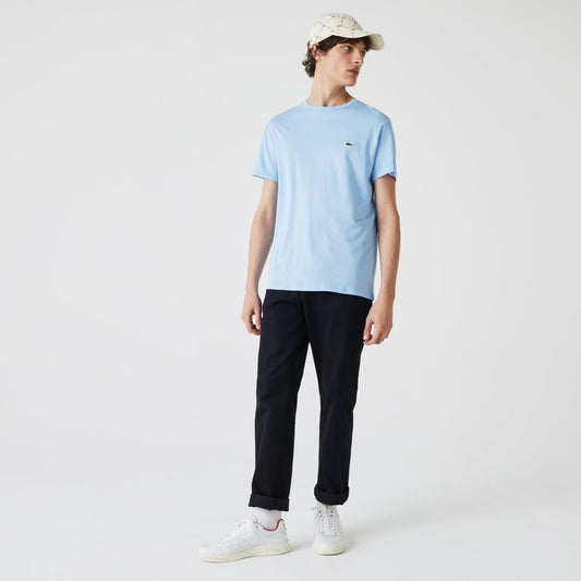 Light blue cotton crew neck T-shirt Lacoste - TH6709/HBP
