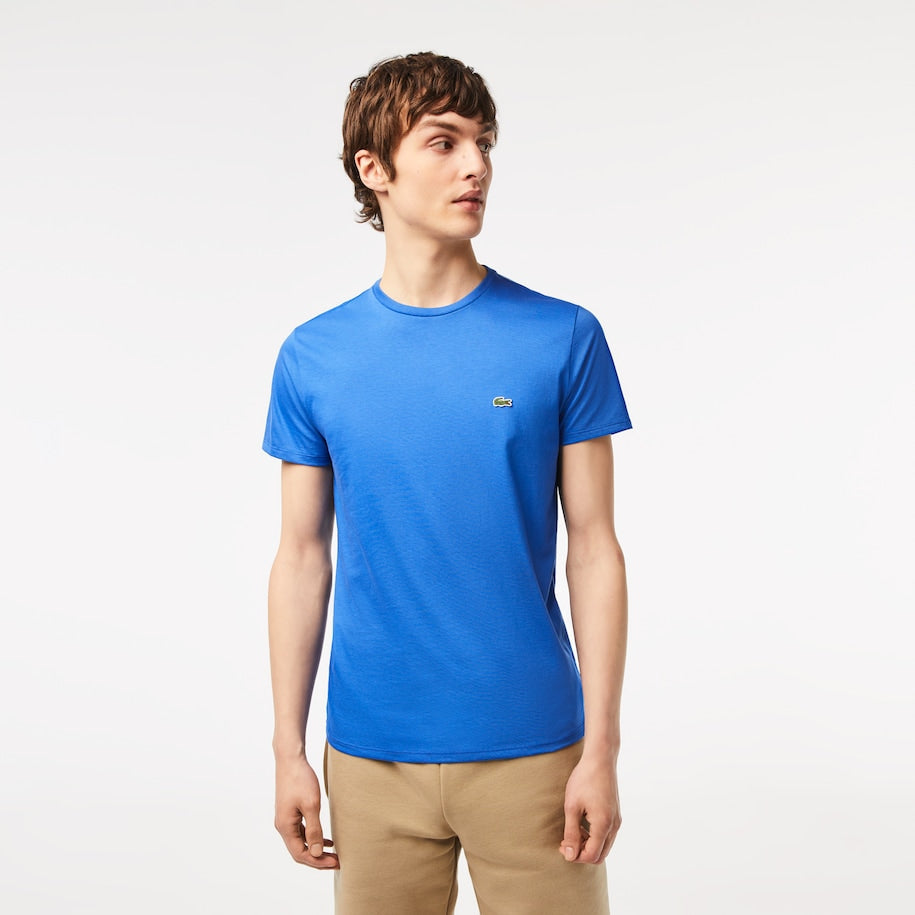 Light blue cotton crew neck T-shirt Lacoste - TH6709/HBP