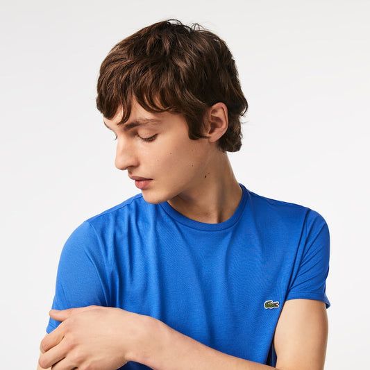 Blue cotton crew neck T-shirt Lacoste - TH6709/KXB