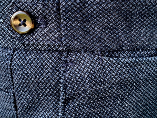 Navy structured cotton trousers Seger Zilton - 24/9304