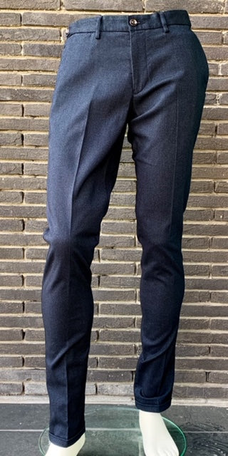 Navy structured cotton trousers Seger Zilton - 24/9304