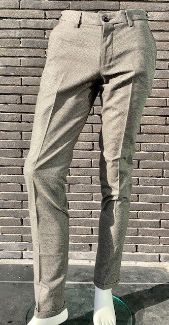 Brown checkered slim fit trousers Seger Zilton - 35/677