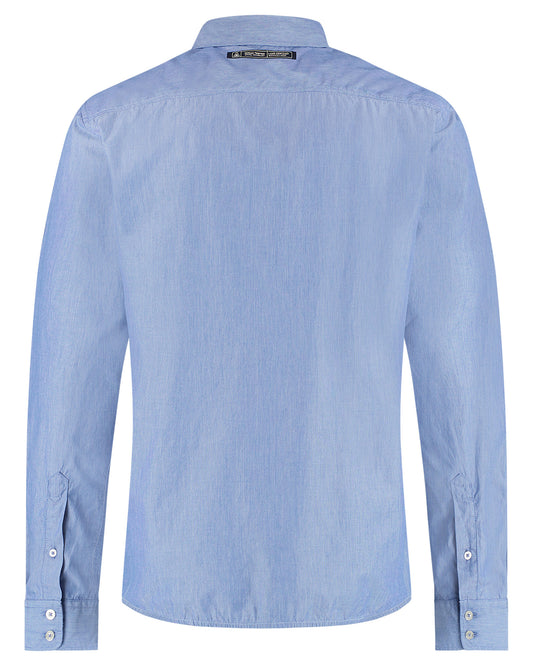 Blauw gestreept katoenen slim fit overhemd Gaastra - 12527/B007