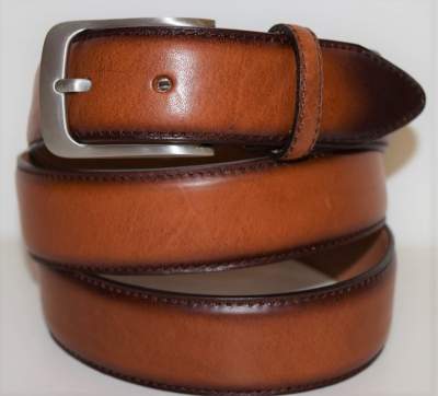 Cognac leather belt Profuomo - PP1R00078-79-81